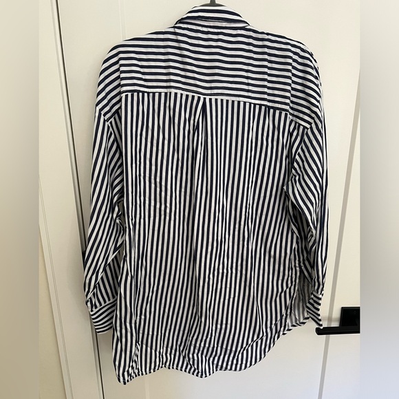 NWT Anthropologie Striped Sequined Button Up Shirt (Medium) - Picture 5 of 8